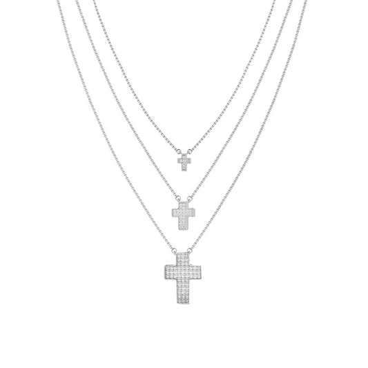 Collana 3 fili Les Croix