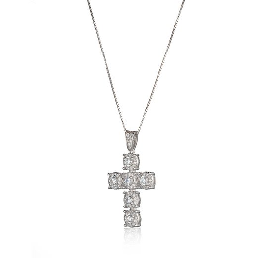 Collana Croce Incanto Fiorito