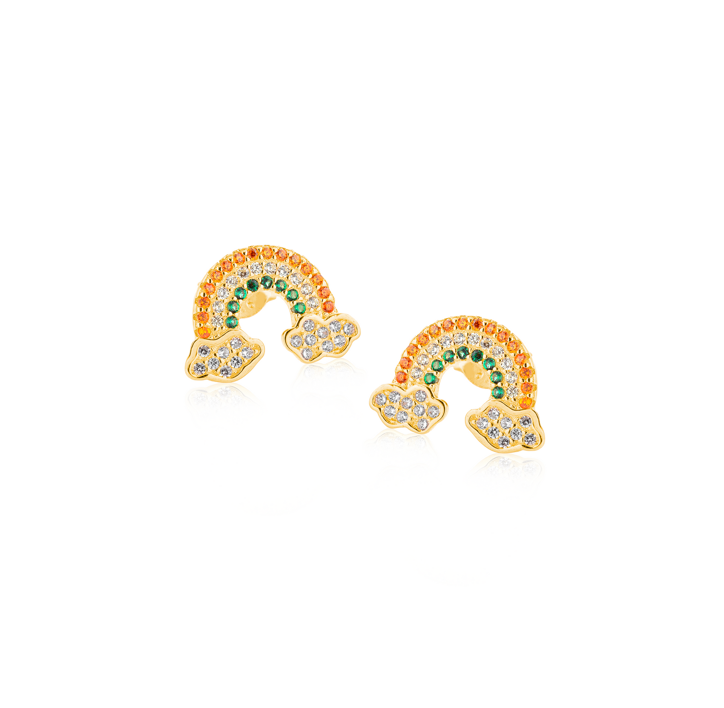 Orecchini arcobaleno a lobo