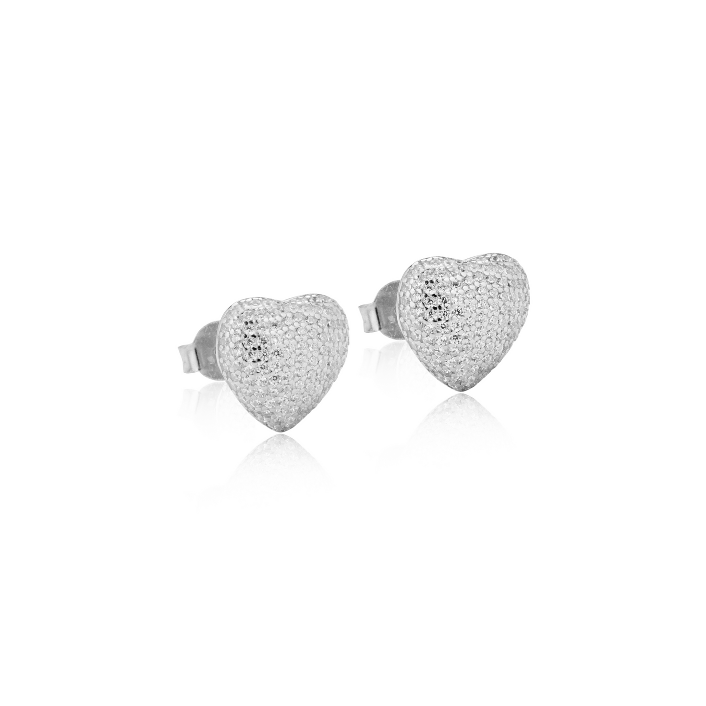 Orecchini Amour Pavè 1 cm