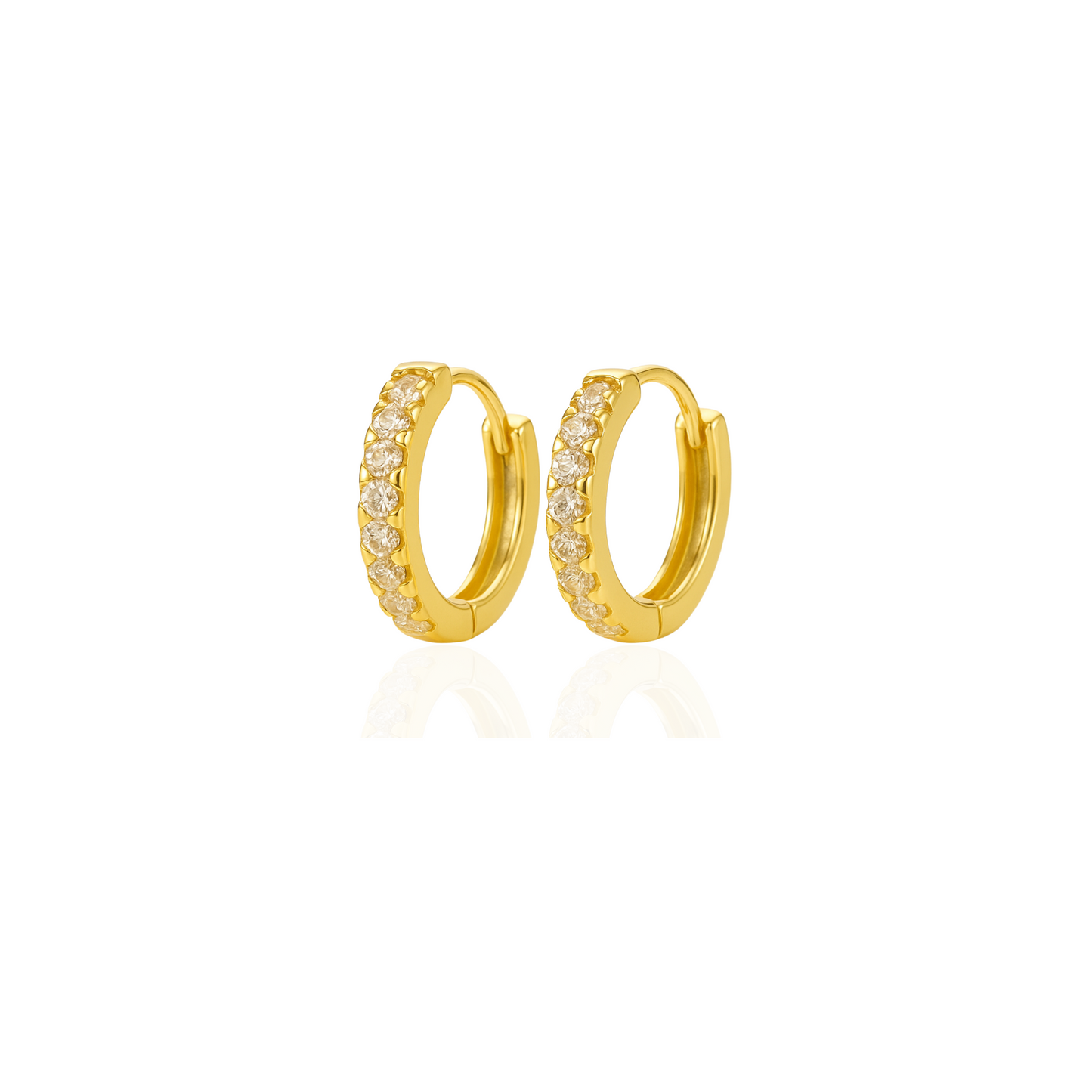 Orecchini a cerchio slim con swarovski