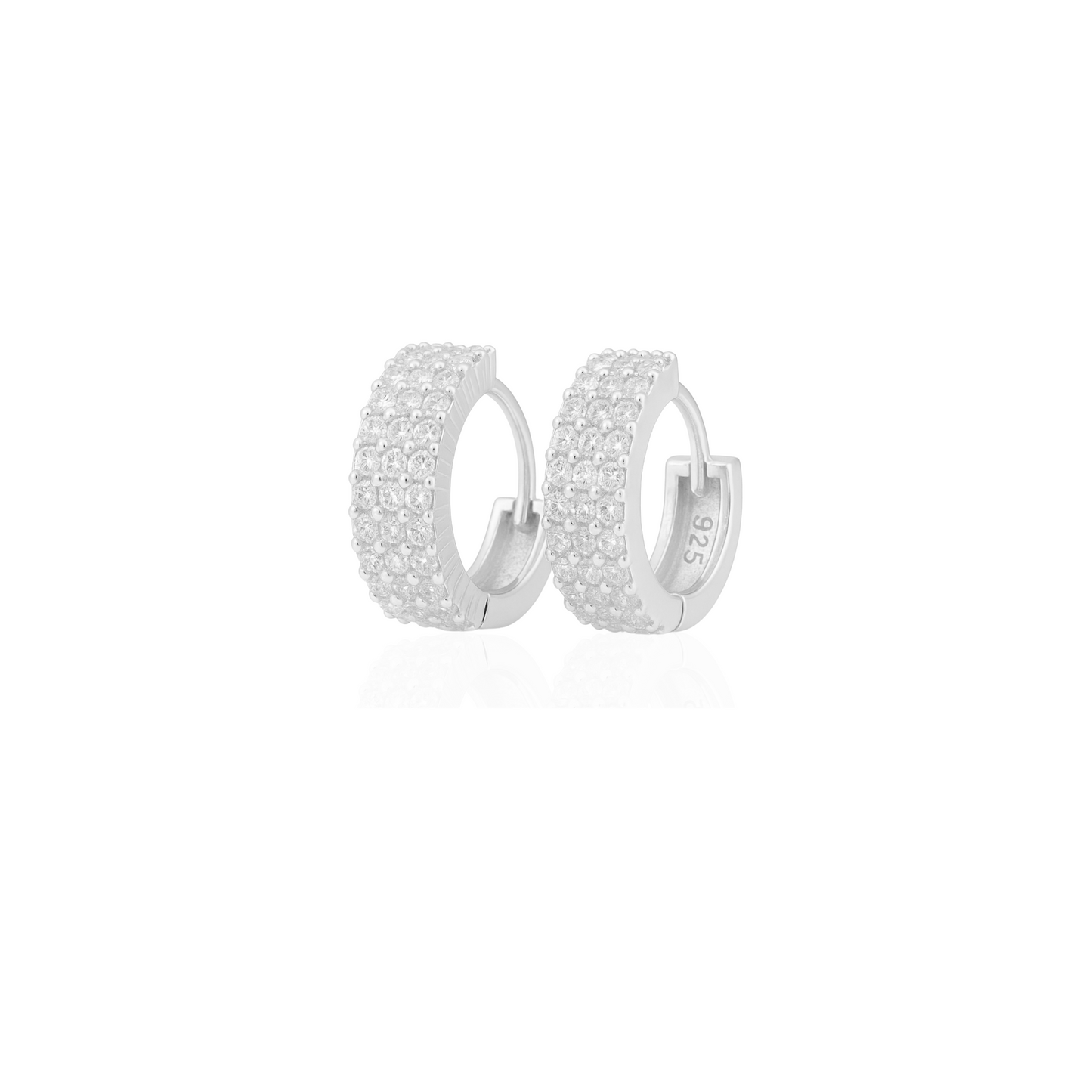 Orecchini a cerchio bold con swarovski