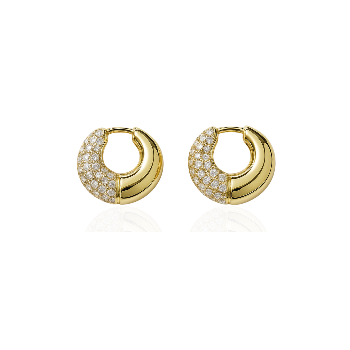 Orecchini a cerchio con swarovski