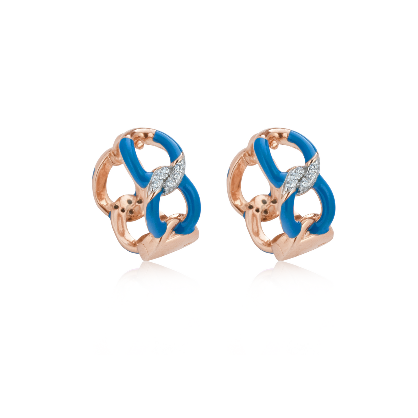 Orecchini groumette smalto e swarovski