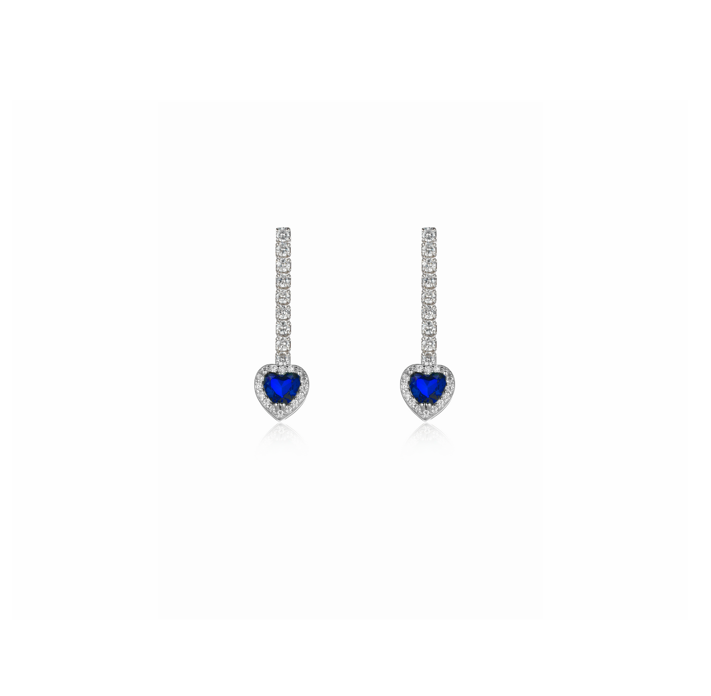 Heart tennis earrings
