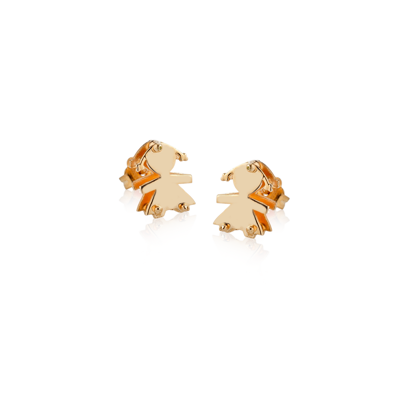 Orecchini bimba due lastre 1 cm
