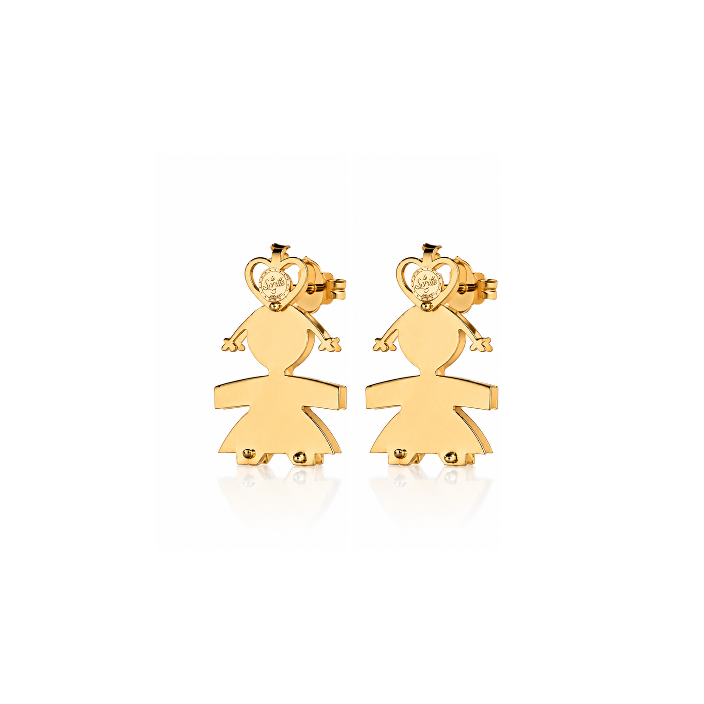 Orecchini bimba due lastre 3,5 cm