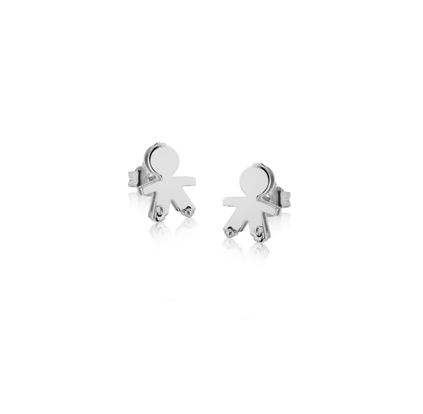 Orecchini bimbo due lastre 1 cm