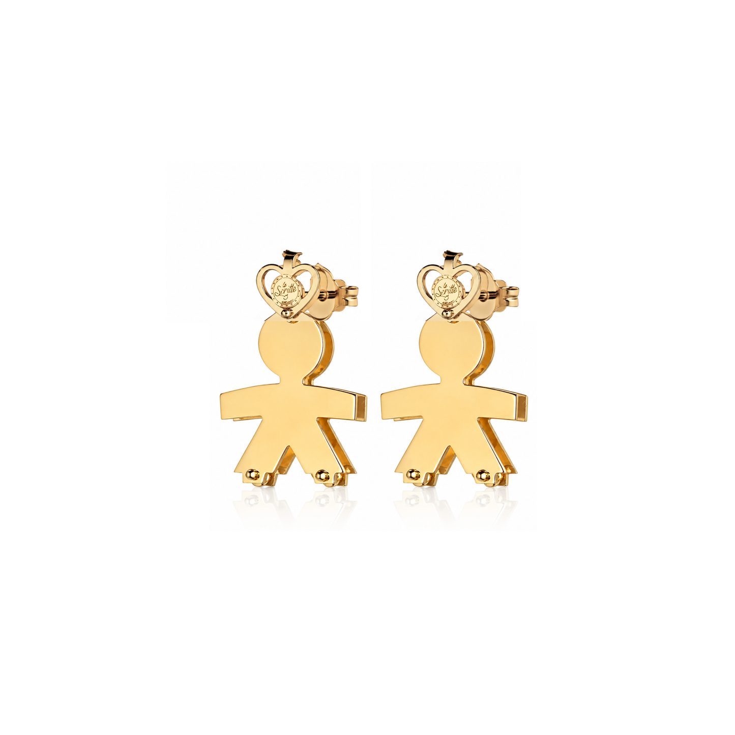 Orecchini bimbo due lastre 3,5 cm