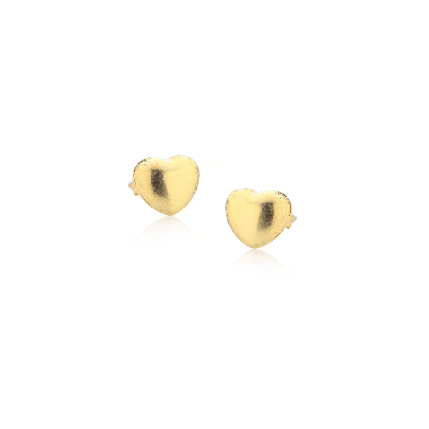 Orecchini cuore bombato 1cm