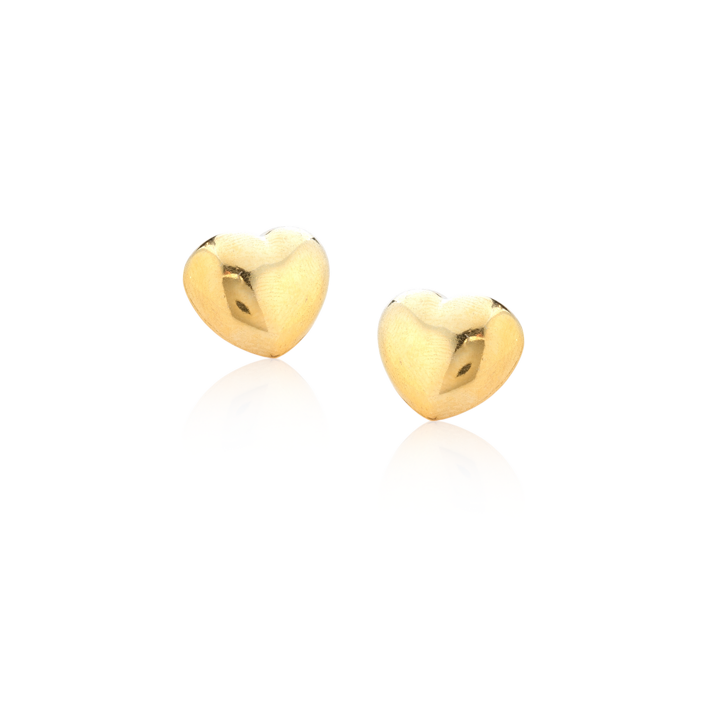 Orecchini cuore bombato 1,3cm