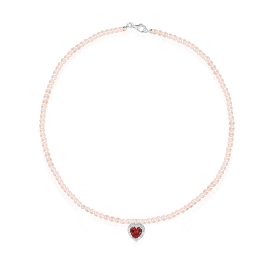 Collana di perle con cuore