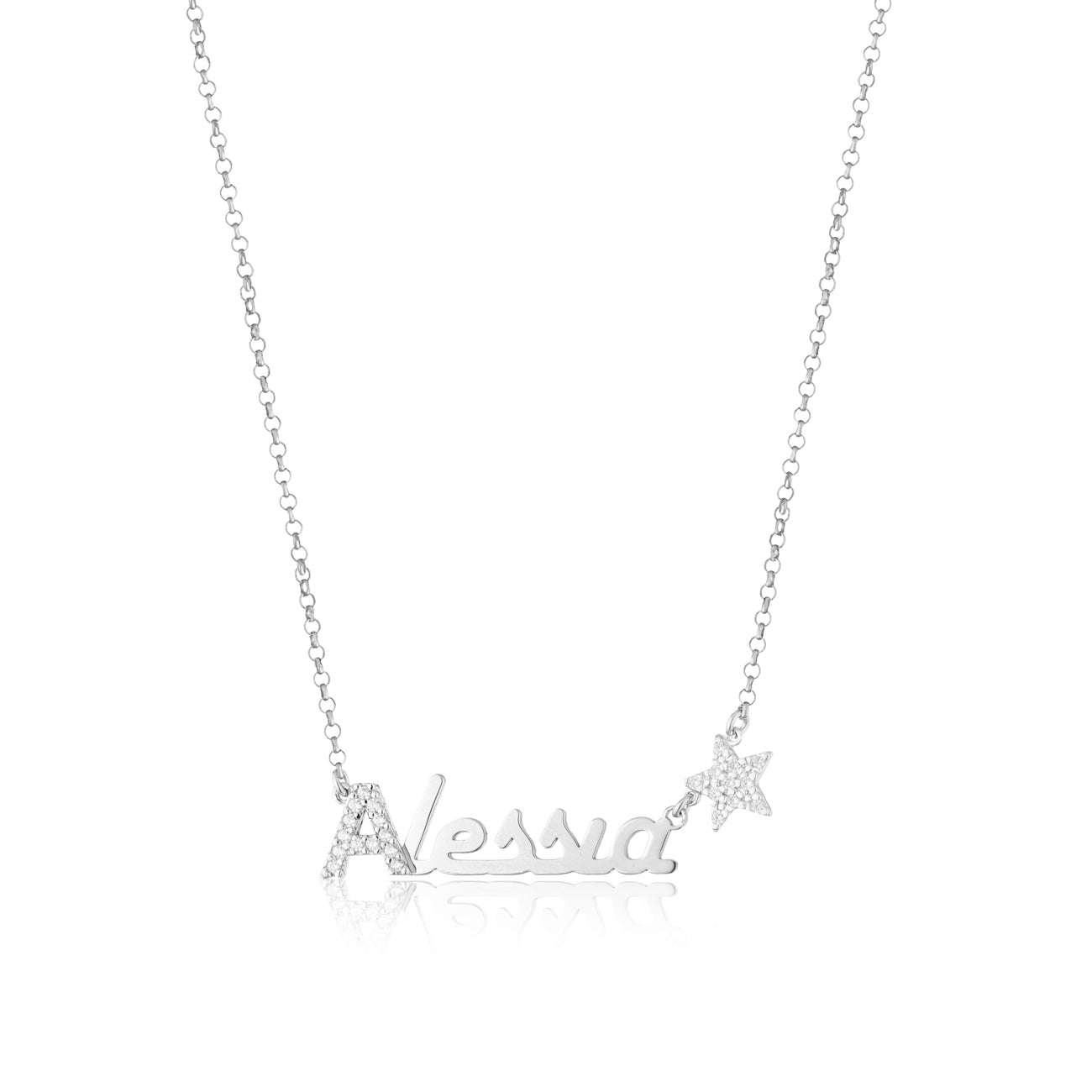 SymbolPavè name necklace