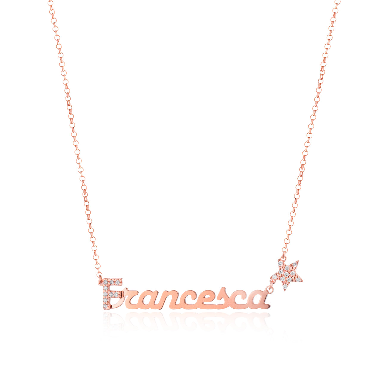 SymbolPavè name necklace