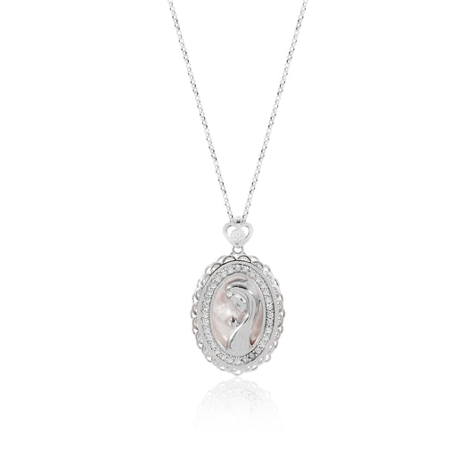 Collana madonna miracolosa con madreperla