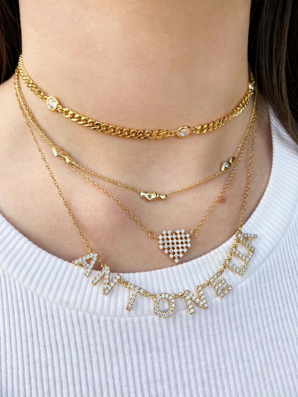 ID Necklace Swarovski composed