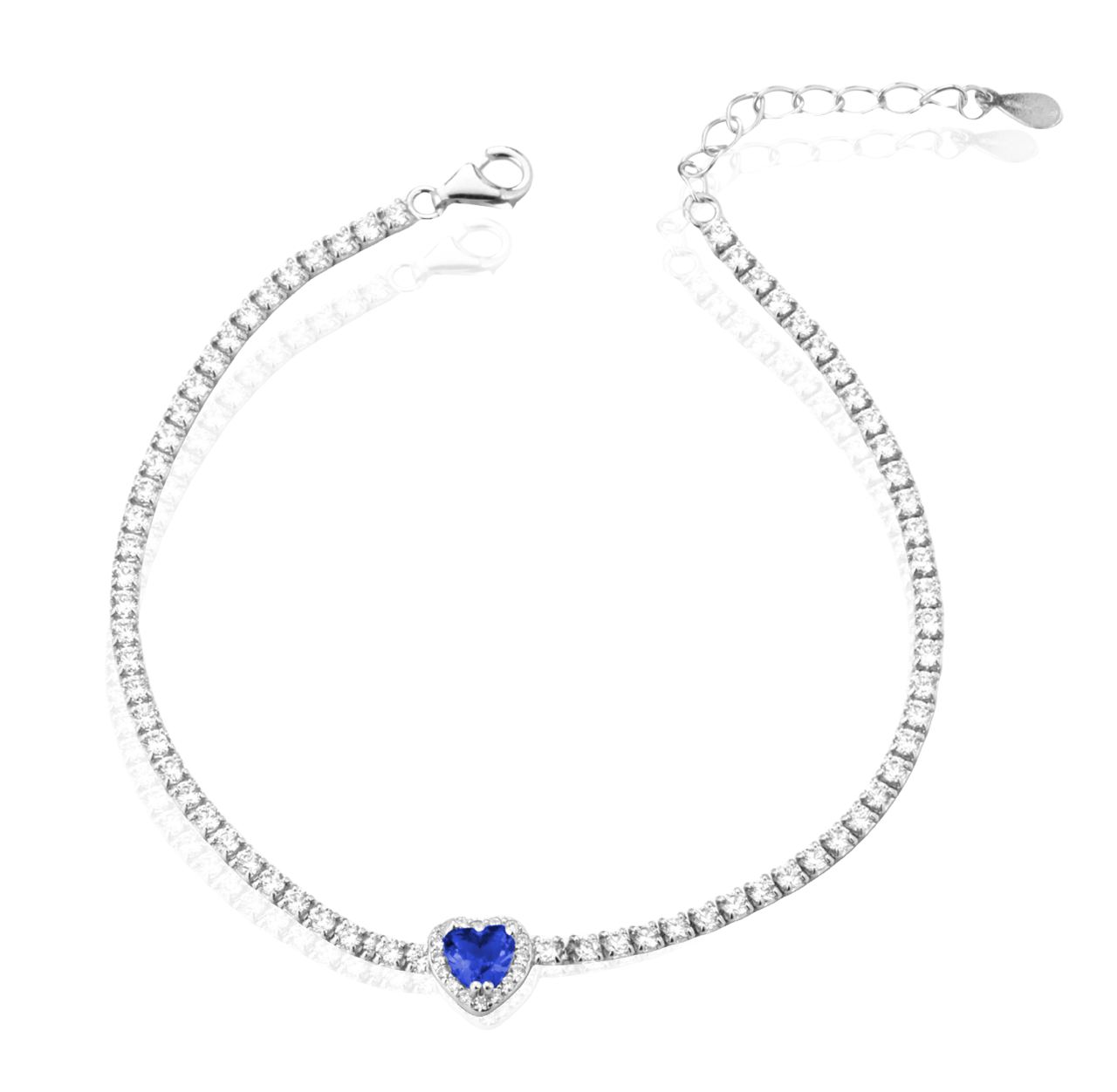 Heart tennis bracelet