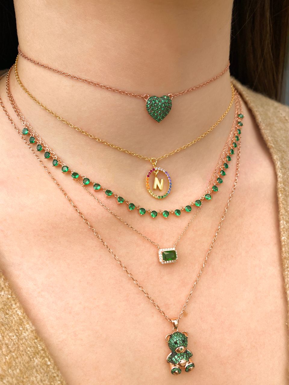 OvalInitial necklace