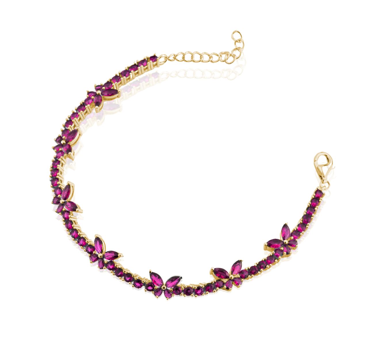 Bracciale tennis con farfalle