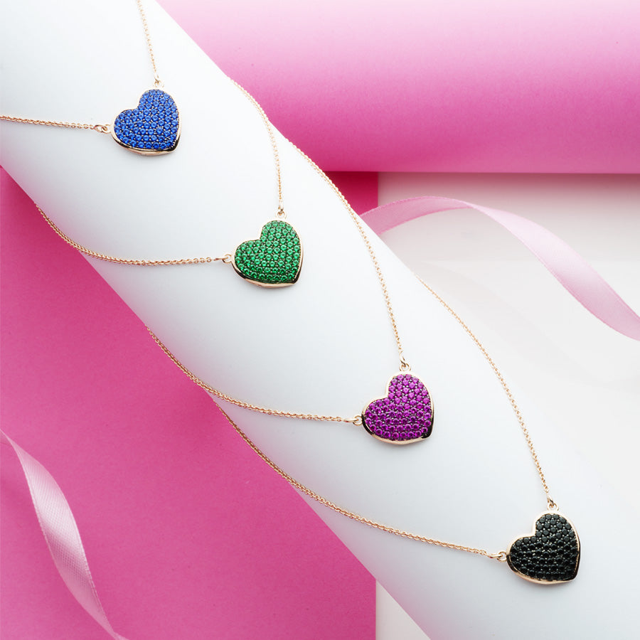 COLLANA CON CUORE E SWAROVSKI