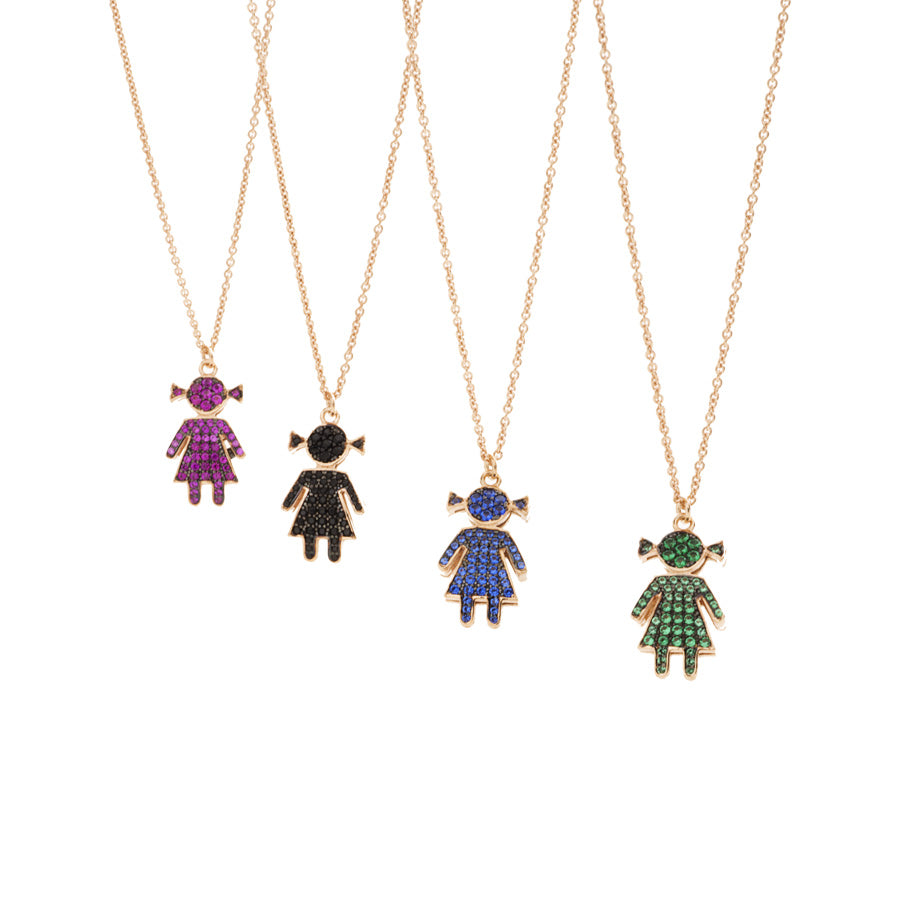 COLLANA CON BAMBINA E SWAROVSKI