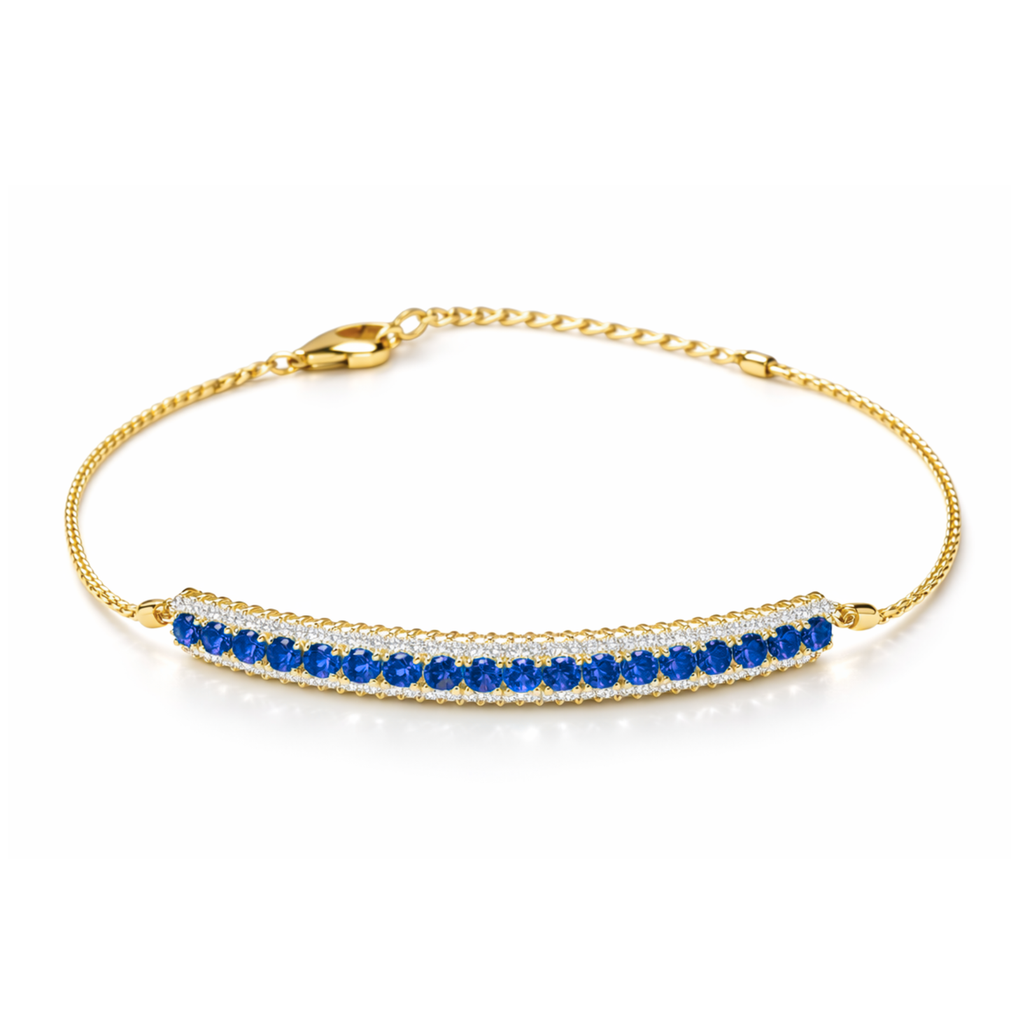 Bracciale uomo con barretta blu
