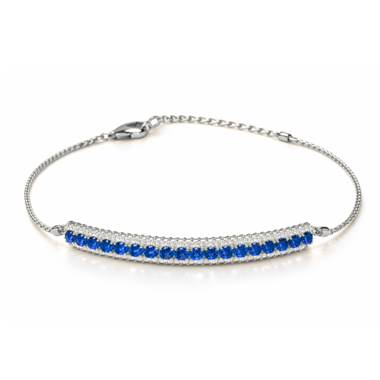 Bracciale uomo con barretta blu