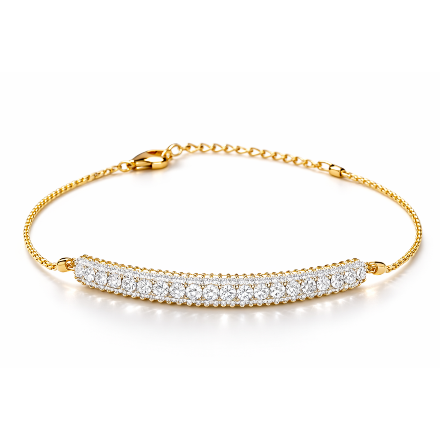 Bracciale uomo con barretta crystal