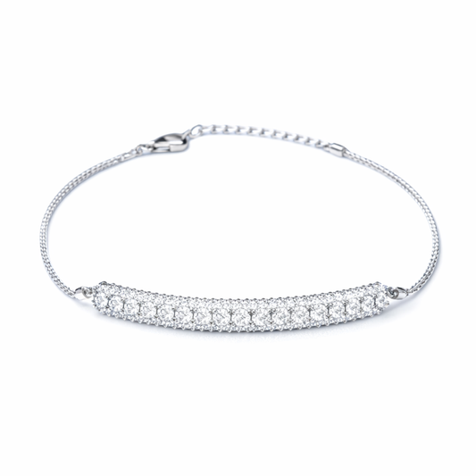 Bracciale uomo con barretta crystal