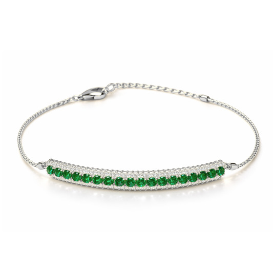 Bracciale uomo con barretta verde