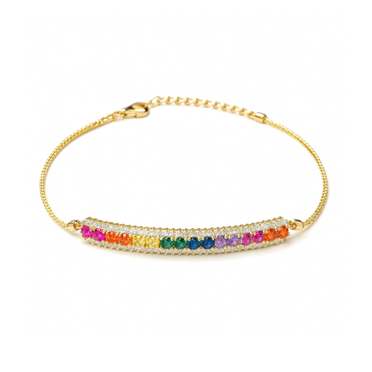 Bracciale uomo con barretta multicolor