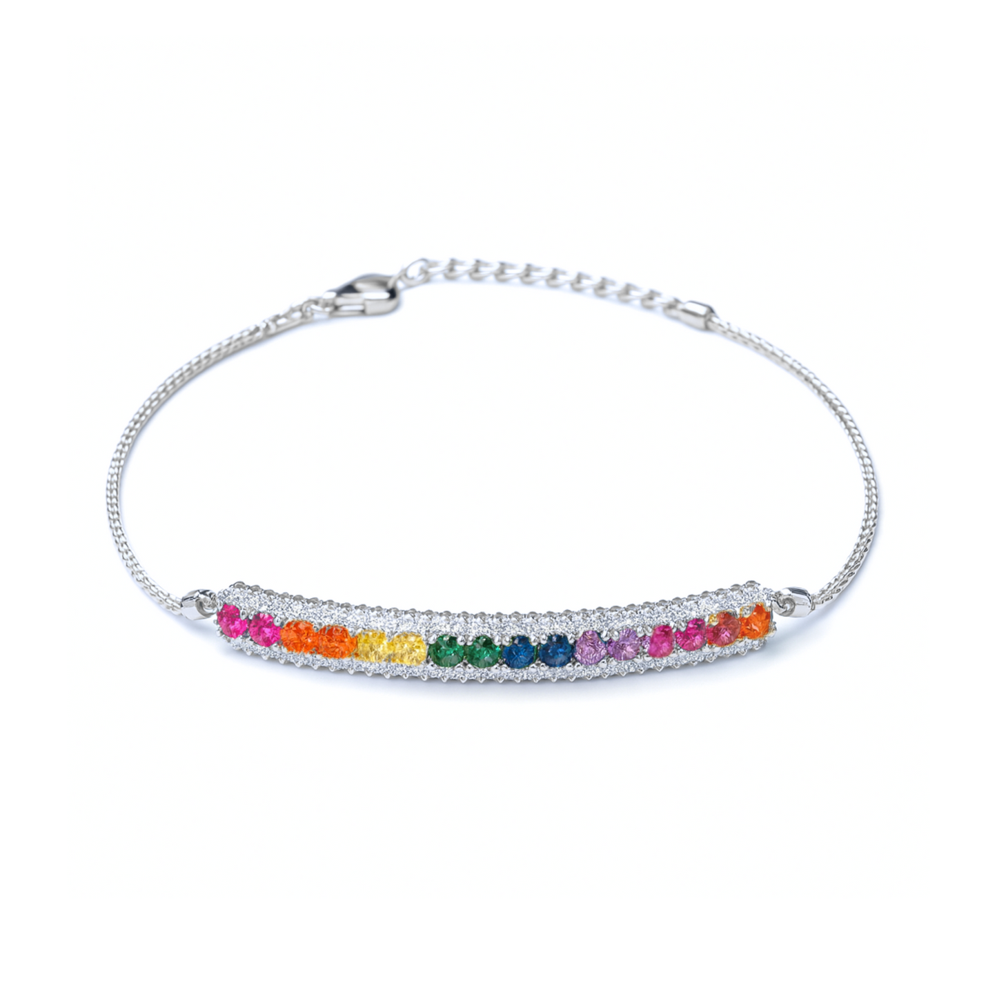 Bracciale uomo con barretta multicolor