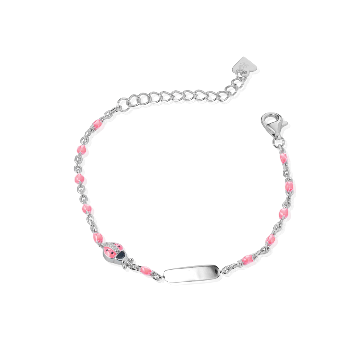 Bracciale baby targa con coccinella