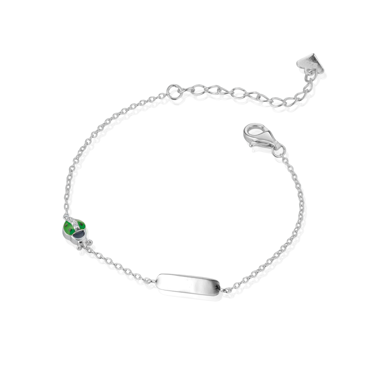 Bracciale baby targa con coccinella