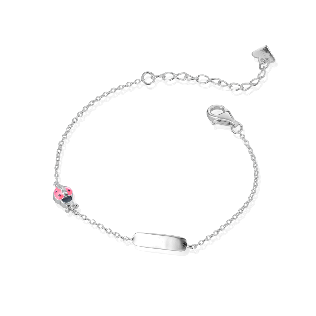 Bracciale baby targa con coccinella