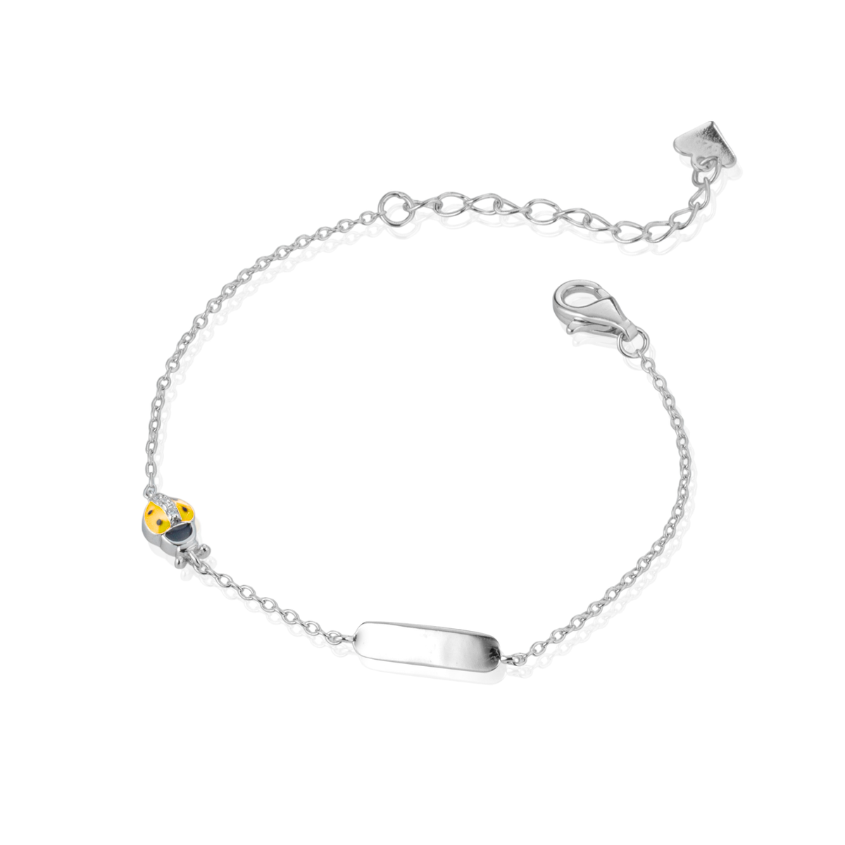 Bracciale baby targa con coccinella