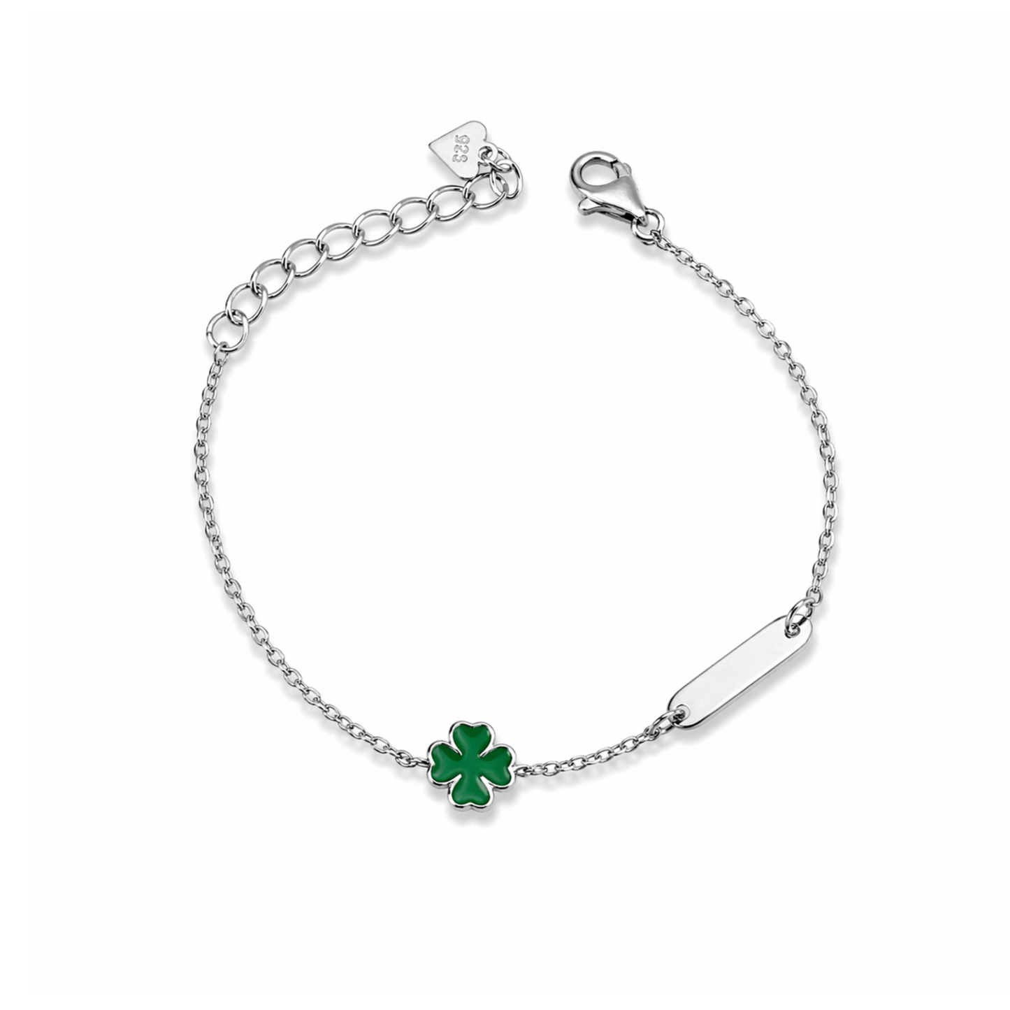 Bracciale baby targa con Quadrifoglio