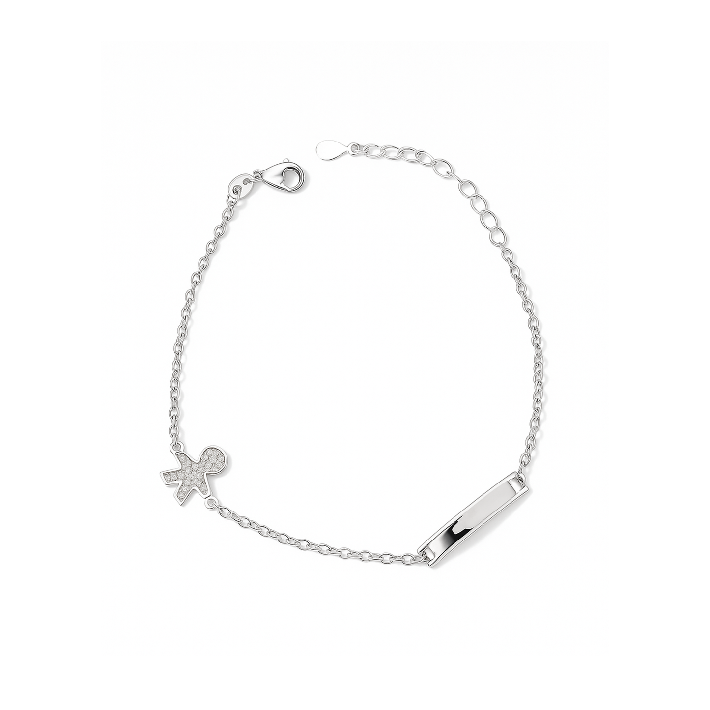 Bracciale baby targa con bimbo
