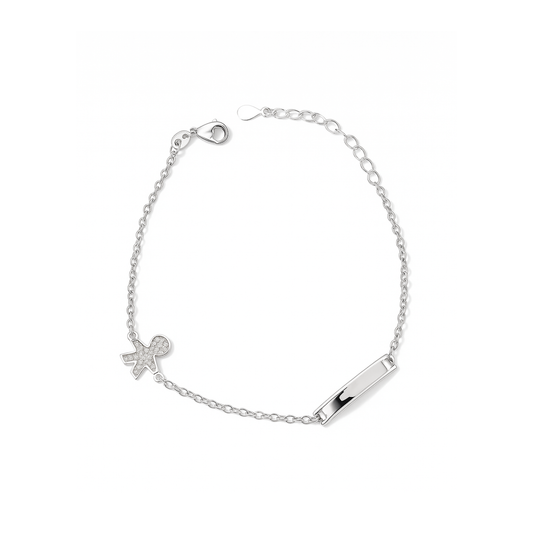 Bracciale baby targa con bimbo