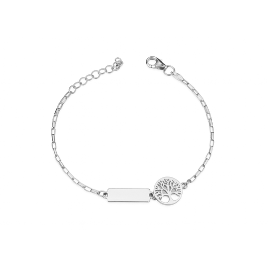 Bracciale baby targa con albero della vita
