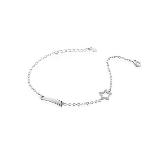 Bracciale baby targa con stella
