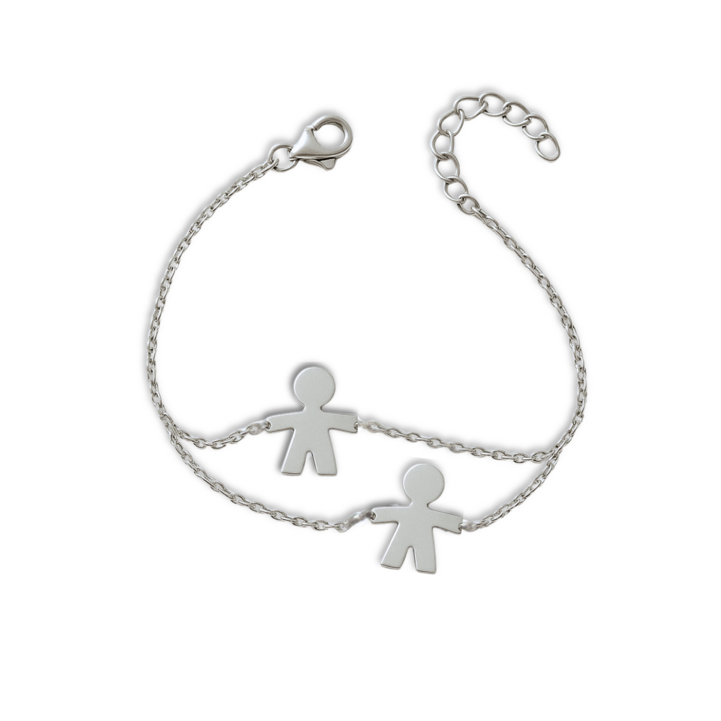 Bracciale doppia catena con bimbi