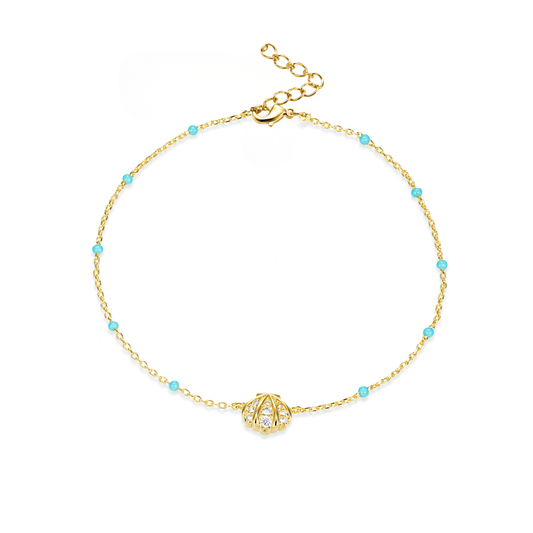 Cavigliera shell azzurra