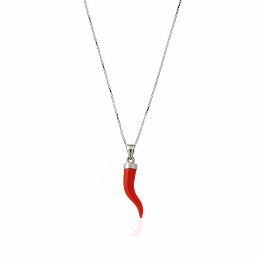 Collana portafortuna in corallo