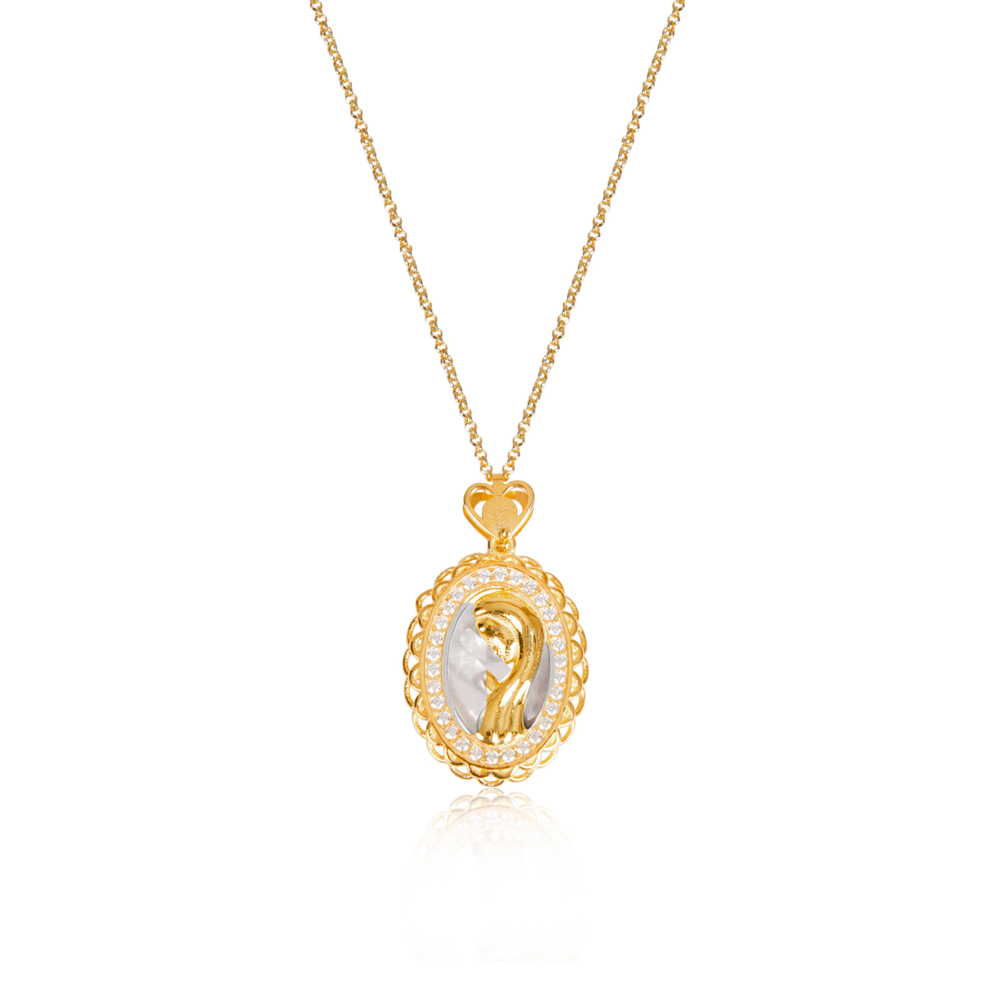 Collana madonna miracolosa con madreperla