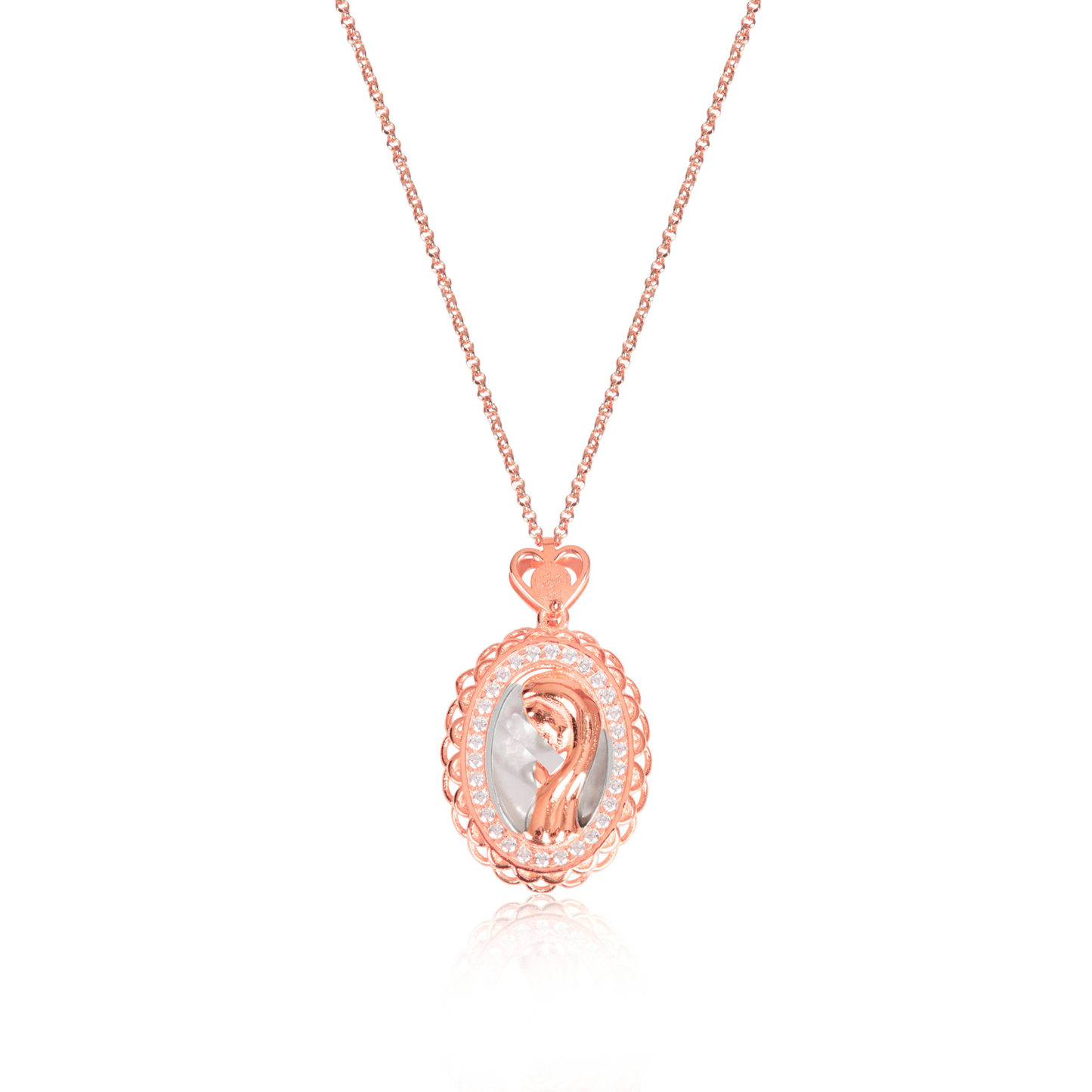 Collana madonna miracolosa con madreperla