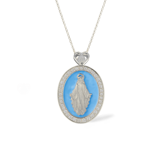 Collana Madonna Smaltata 3 misura