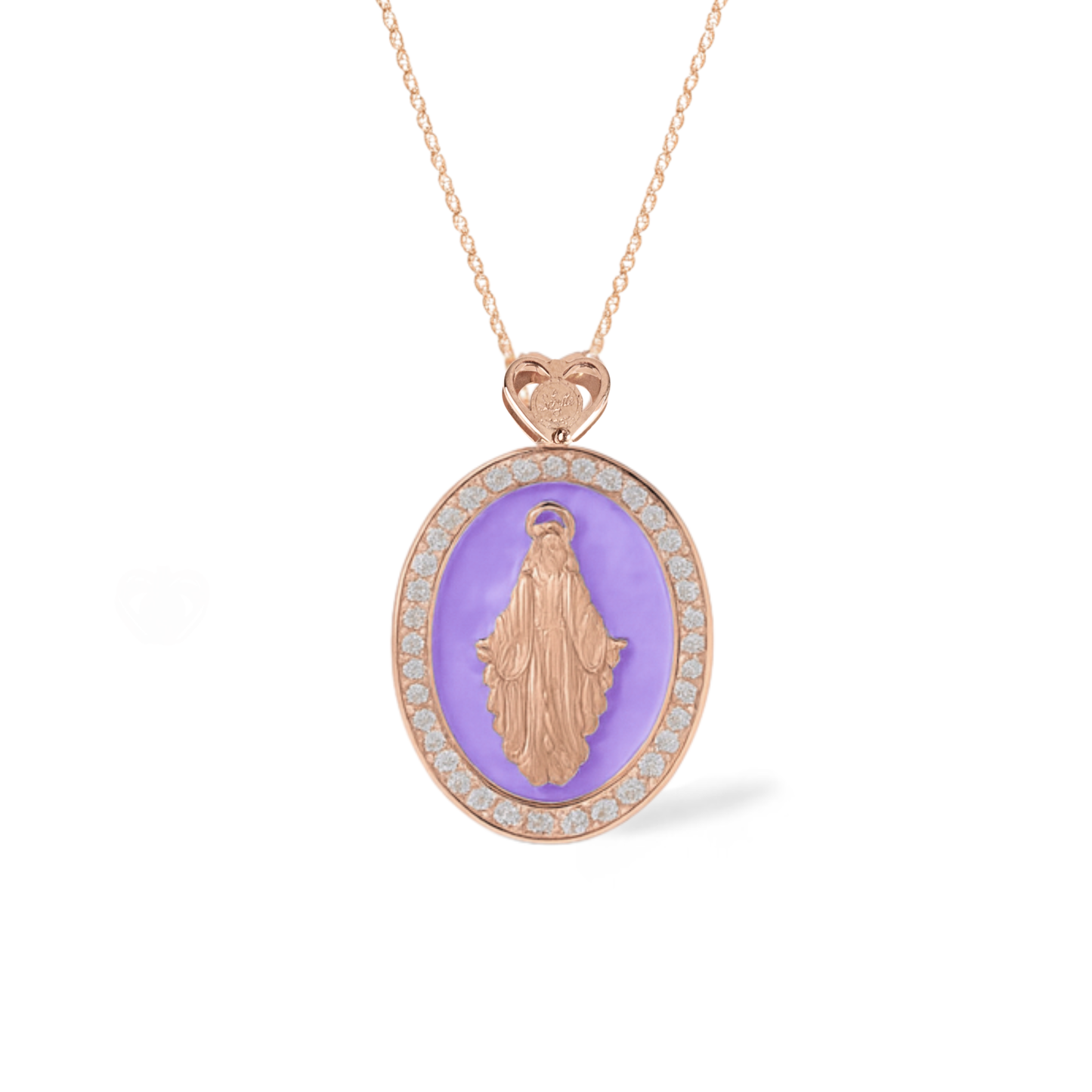 Collana Madonna Smaltata 3 misura