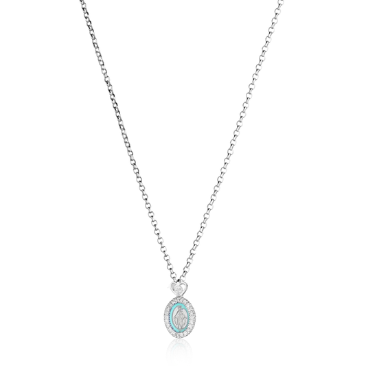 Collana Madonna Miracolosa Smaltata 1 Misura