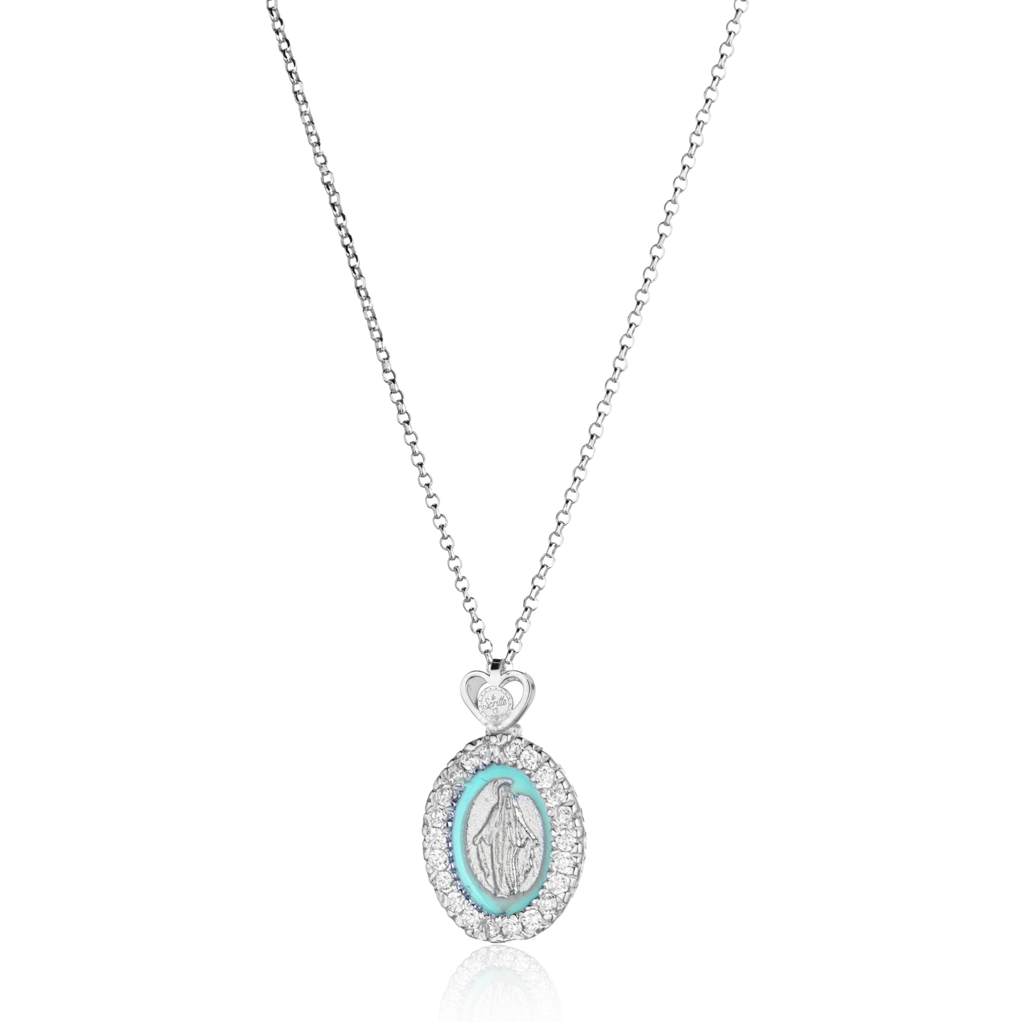 Collana Madonna Miracolosa Smaltata 4 Misura